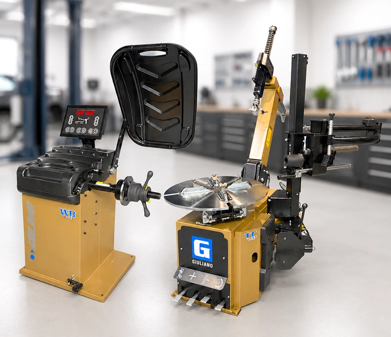 Gold tyre changer and wheel balancer