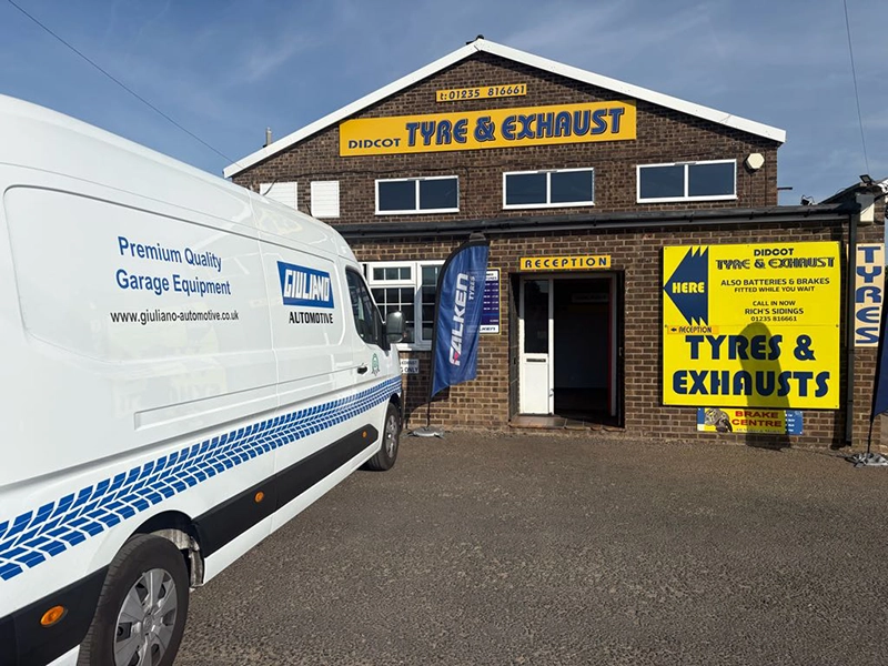 Garage Equipment supplied to Didcot Tyre and Exhaust