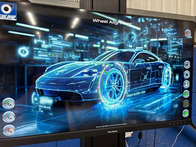 3D Wheel alignment machine PC screen